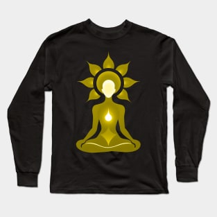 Aura Gold Meditation 07 Long Sleeve T-Shirt